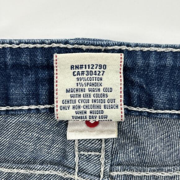 True Religion Billy Bootcut Jeans Womens Size 29 Thick Stitch Flap Pockets Y2K - Picture 5 of 10